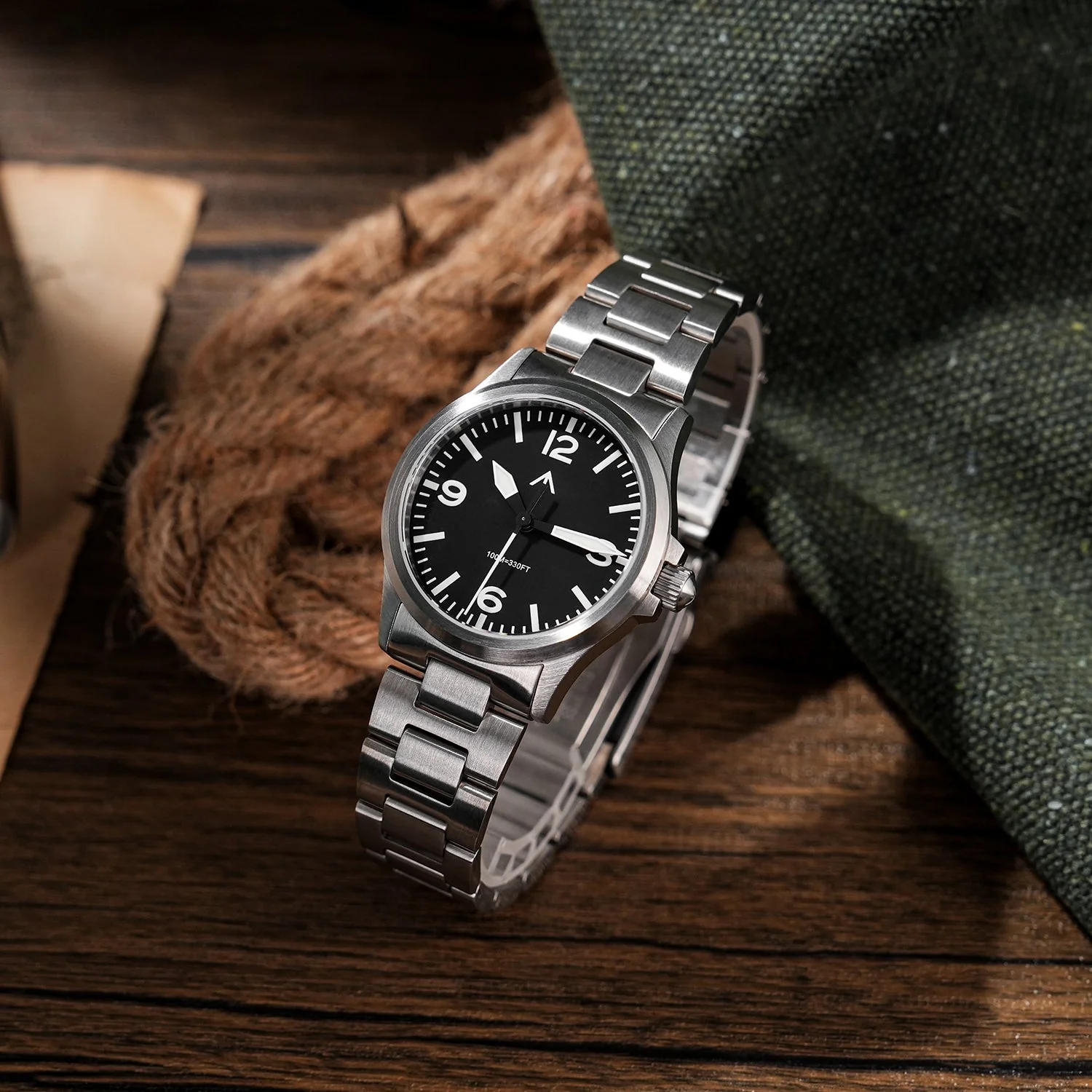 Militado 36mm Field Watch VH31 Sweeping Movt Men Watch ML18 - Image 10