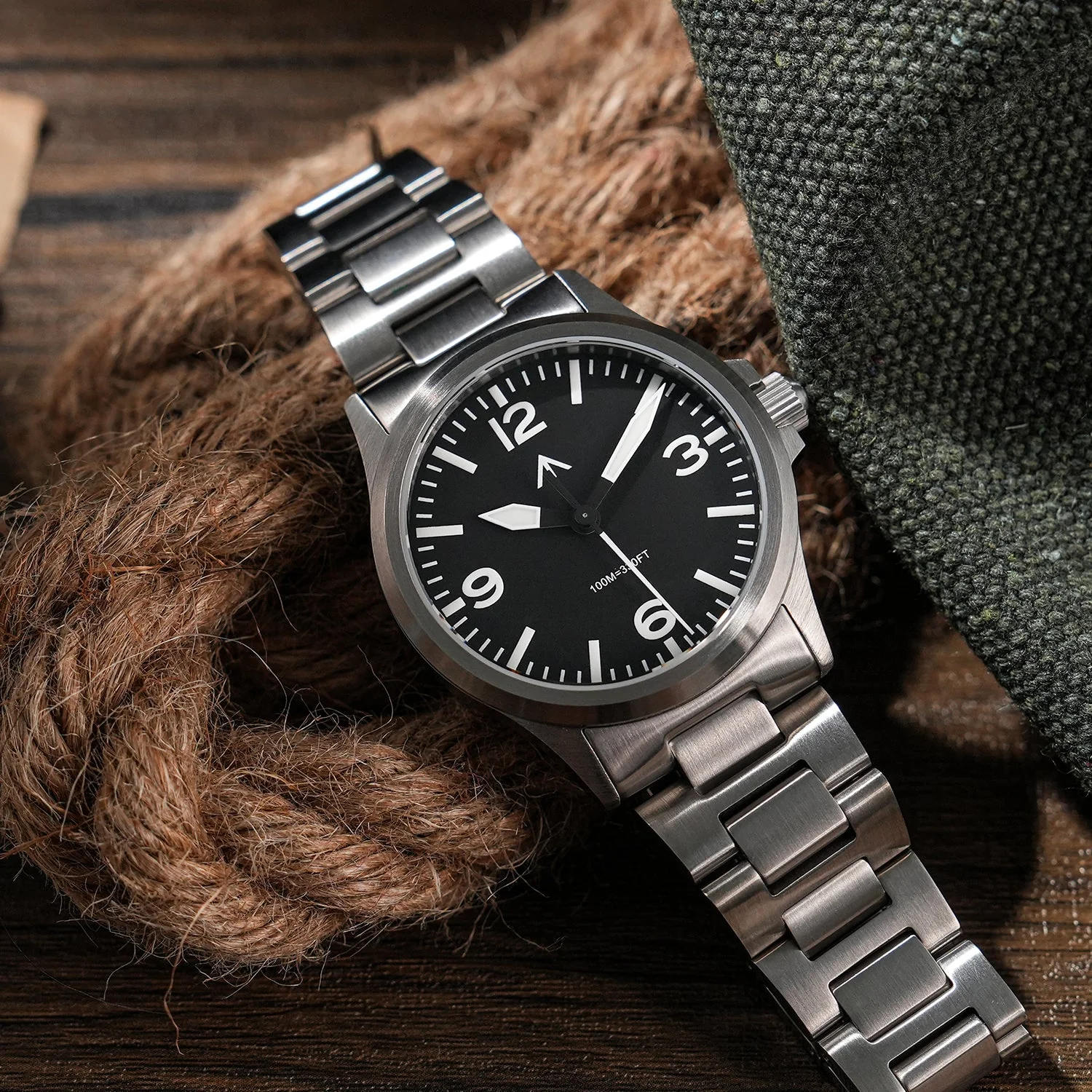 Militado 36mm Field Watch VH31 Sweeping Movt Men Watch ML18 - Image 9