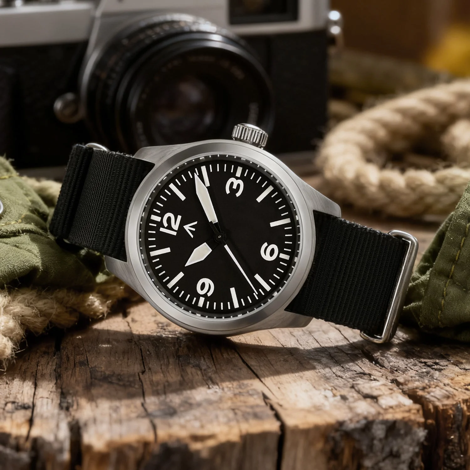 Militado 38mm Military Watch Vintage Field Watch 369 Dial Ml08 - Image 10