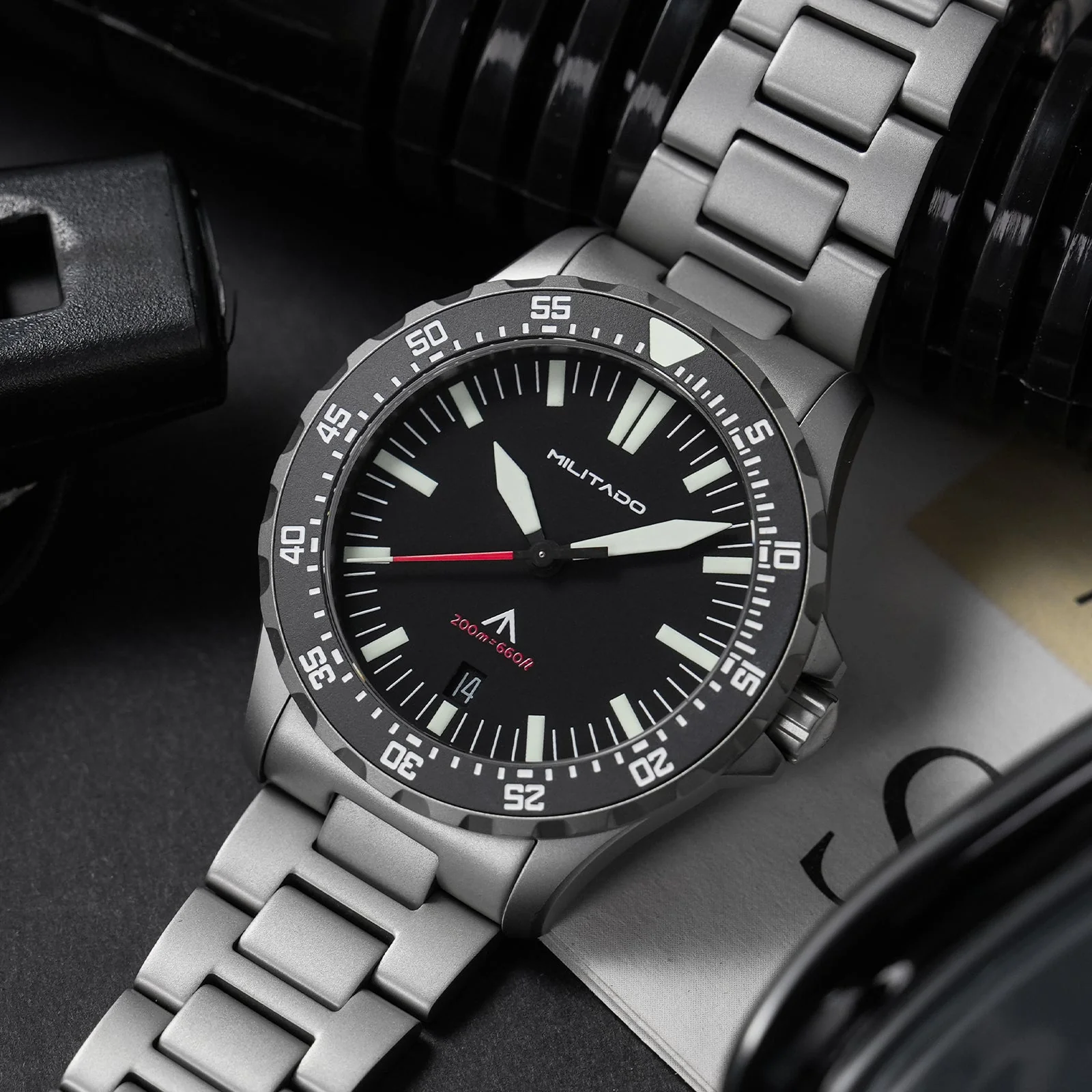 Militado 39mm Dive Watch Sapphire Crystal Military Watch ML16 - Image 38
