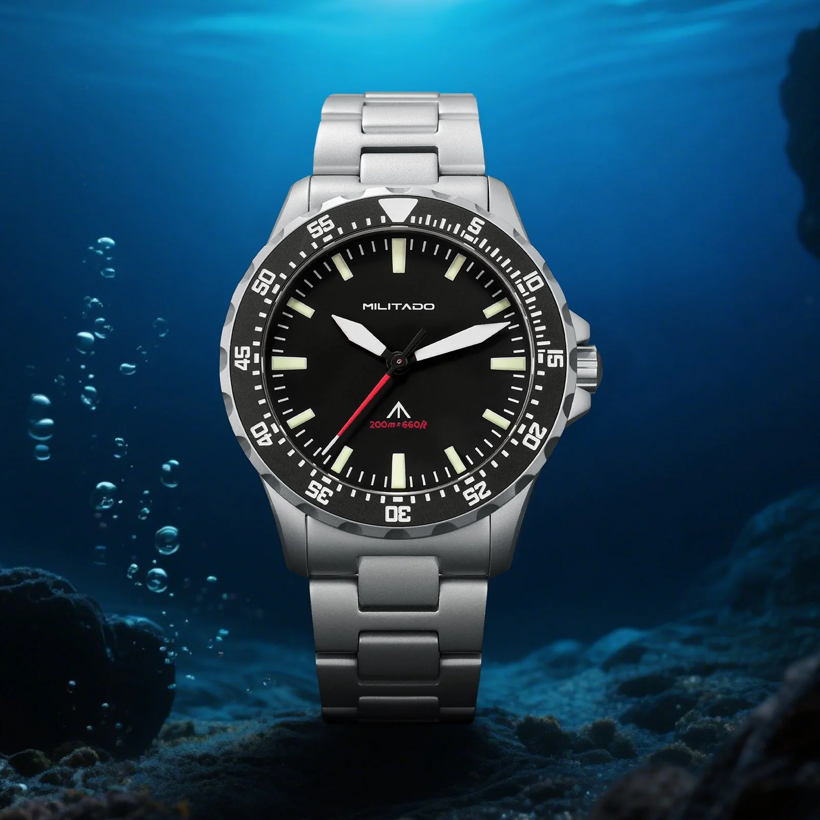 Militado 39mm Dive Watch Sapphire Crystal Military Watch ML16 - Image 6