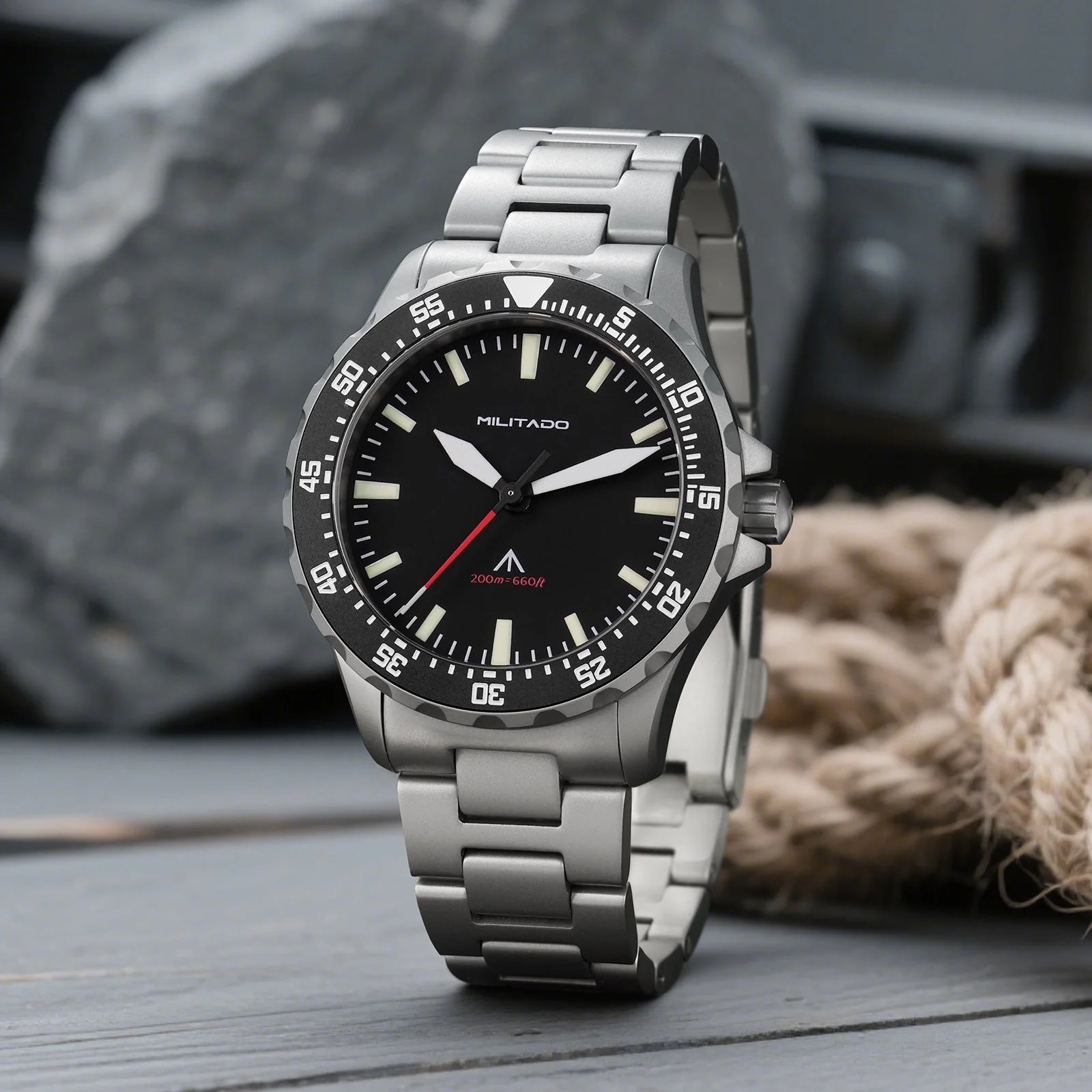Militado 39mm Dive Watch Sapphire Crystal Military Watch ML16 - Image 7