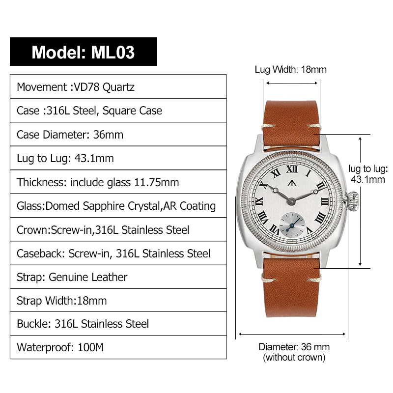 Militado 1926 Oyster Tribute Quartz Watches - Image 5