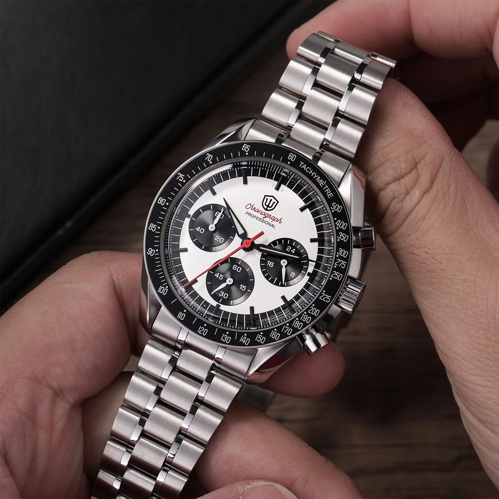 Watchdives 39mm VK63 Chronograph Watch WD1863 - Panda Collection - Image 15